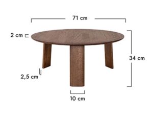 miniaturka Klasyczny stolik 71 cm Asento