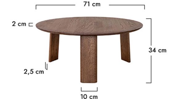 miniaturka Klasyczny stolik 71 cm Asento