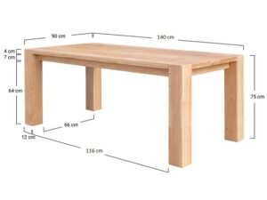 miniaturka Sosnowy stół klasyczny 90 cm Siena