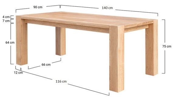 miniaturka Sosnowy stół klasyczny 90 cm Siena