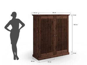 miniaturka Drewniana szafa klasyczna 2-drzwiowa Kalari