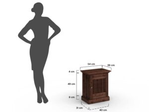 miniaturka Klasyczny mebel 1-drzwiowy drewniany Kalari