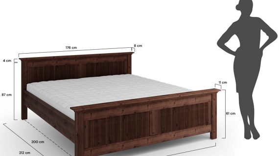 miniaturka Skandynawskie drewniane łóżko 200 cm Kalari