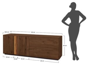 miniaturka Industrialna szafka RTV 4-drzwiowa Essentia