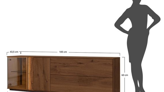 miniaturka Klasyczna drewniana szafka RTV 4-drzwiowa Essentia