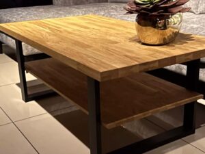 miniaturka Ława drewniano-metalowa industrialna Metron