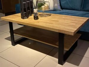 miniaturka Ława drewniano-metalowa industrialna Metron