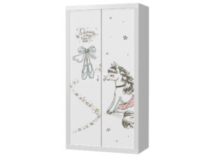 Szafa dziecięca Leo z nadrukiem bajkowym i półkami