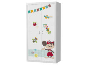 miniaturka Szafa dziecięca Leo z nadrukiem bajkowym i półkami