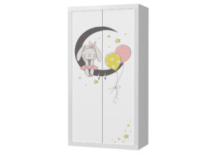 miniaturka Szafa dziecięca Leo z nadrukiem bajkowym i półkami