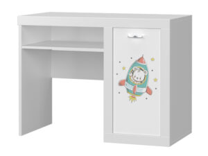 miniaturka Biurko dziecięce Leo z nadrukiem bajkowym i szufladą
