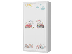 miniaturka Szafa dziecięca Leo z nadrukiem bajkowym i półkami