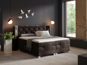 miniaturka Łóżko regulowane elektrycznie pikowane Skin