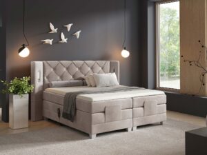 miniaturka Łóżko regulowane elektrycznie pikowane Skin