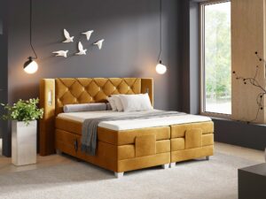 miniaturka Łóżko regulowane elektrycznie pikowane Skin