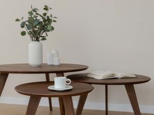 miniaturka Drewniany stolik klasyczny 70 cm Basic