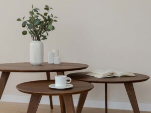 miniaturka Klasyczny stolik tabacco drewniany Basic