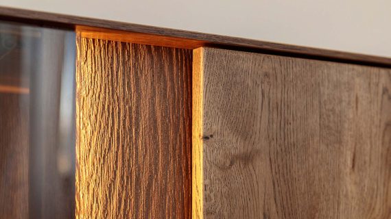 miniaturka Szafka RTV elegancka drewniana 4-drzwiowa Essentia