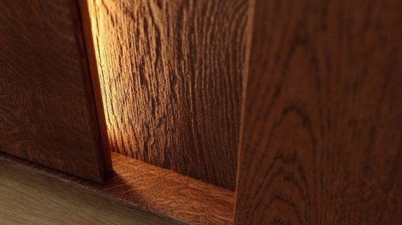 miniaturka Komoda 4-drzwiowa klasyczna drewniana Essentia