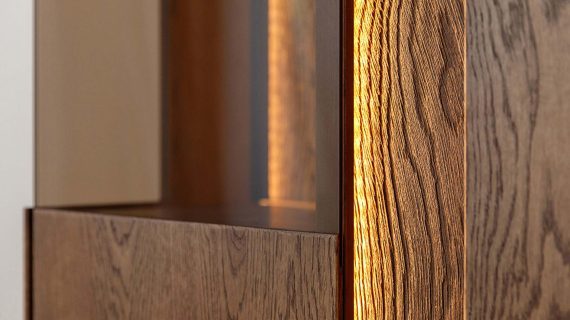 miniaturka Witryna 2-drzwiowa elegancka drewniana Essentia