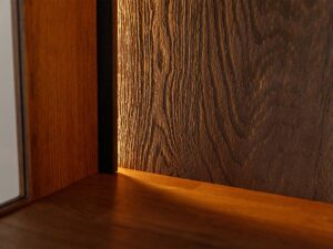 miniaturka Minimalistyczna witryna 1-drzwiowa drewniana Essentia