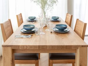 miniaturka Skandynawski drewniany stół 90 cm Gaia