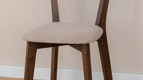 miniaturka Dębowe krzesło z tapicerowanym siedziskiem MAX Tabacco