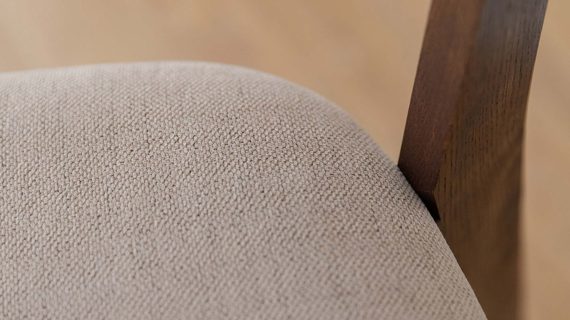 miniaturka Dębowe krzesło z tapicerowanym siedziskiem MAX Tabacco