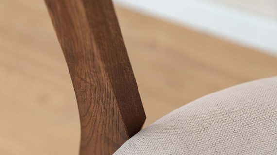 miniaturka Dębowe krzesło z tapicerowanym siedziskiem MAX Tabacco