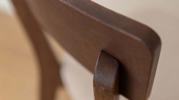 miniaturka Dębowe krzesło z tapicerowanym siedziskiem MAX Tabacco