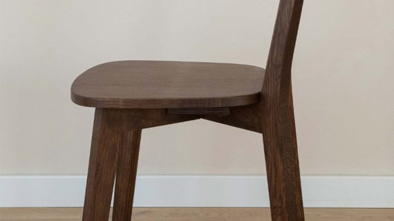 miniaturka Minimalistyczne Dębowe Krzesło MAX Tabacco