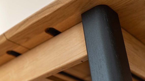 miniaturka Drewniany stół minimalistyczny 120 cm Basic