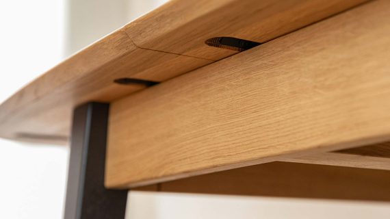 miniaturka Drewniany stół minimalistyczny 120 cm Basic