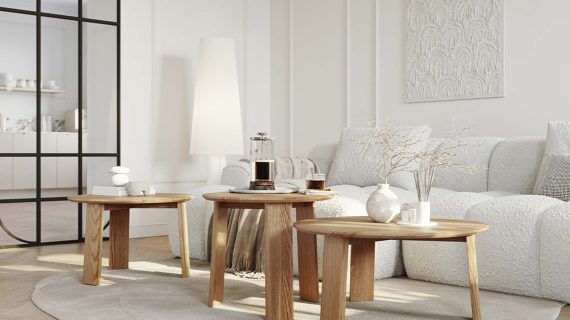 miniaturka Klasyczny drewniany stolik 61 cm Asento