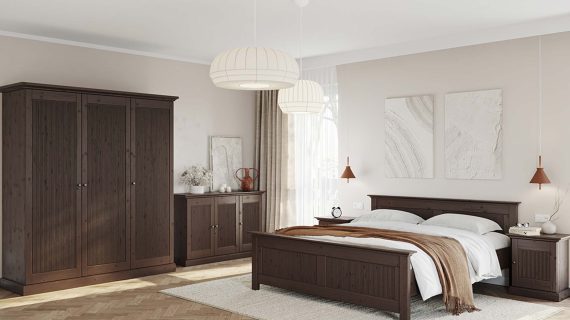 miniaturka Komoda 3-drzwiowa klasyczna drewniana Kalari