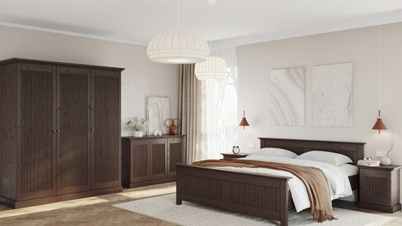 miniaturka Klasyczny mebel 1-drzwiowy drewniany tabacco Kalari