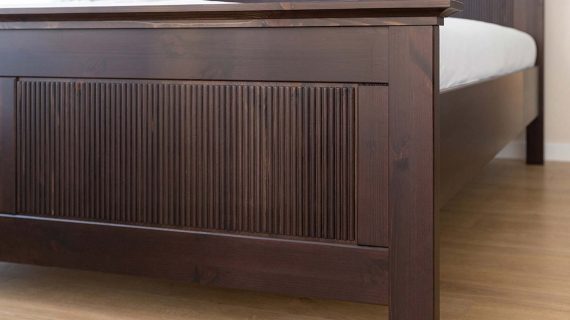 miniaturka Skandynawskie drewniane łóżko 200 cm Kalari