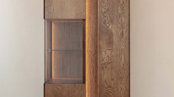 miniaturka Witryna 2-drzwiowa elegancka drewniana Essentia