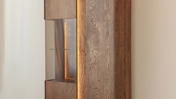 miniaturka Witryna 2-drzwiowa elegancka drewniana Essentia