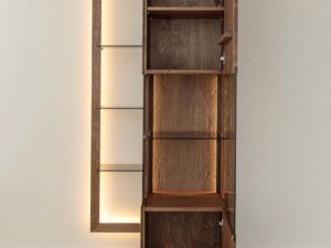 miniaturka Elegancka drewniana witryna 1-drzwiowa Essentia