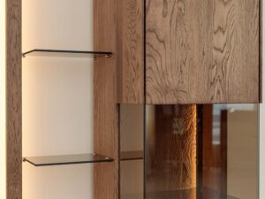 miniaturka Elegancka drewniana witryna 1-drzwiowa Essentia