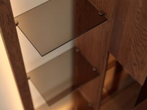 miniaturka Elegancka drewniana witryna 1-drzwiowa Essentia