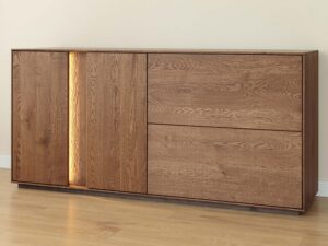 miniaturka Drewniana komoda loftowa 4-drzwiowa Essentia