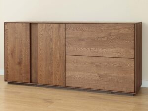 miniaturka Drewniana komoda loftowa 4-drzwiowa Essentia