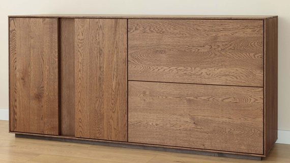 miniaturka Drewniana komoda loftowa 4-drzwiowa Essentia