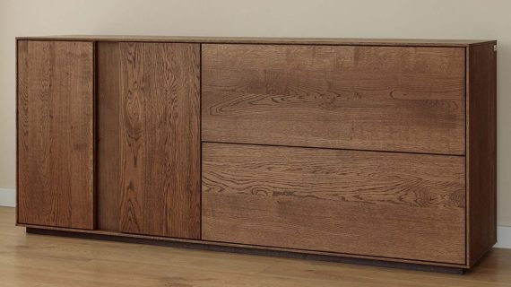 miniaturka Komoda 4-drzwiowa klasyczna drewniana Essentia