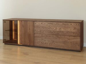 miniaturka Klasyczna drewniana szafka RTV 4-drzwiowa Essentia