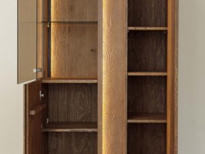 miniaturka Drewniana witryna elegancka 3-drzwiowa Essentia