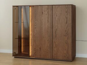 miniaturka Witryna 3-drzwiowa klasyczna drewniana Essentia