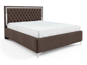 miniaturka Łóżko pikowane zagłowie metalowe nogi Melo